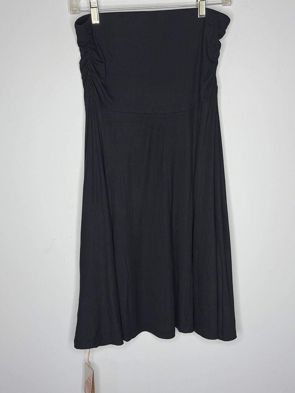 OGL Women Size Medium NWT Black Strapless Midi Dress A-Line Casual Chic